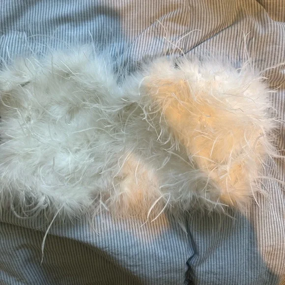 12th Tribe Ivory Feathered Bandeau - Picture 4 of 8